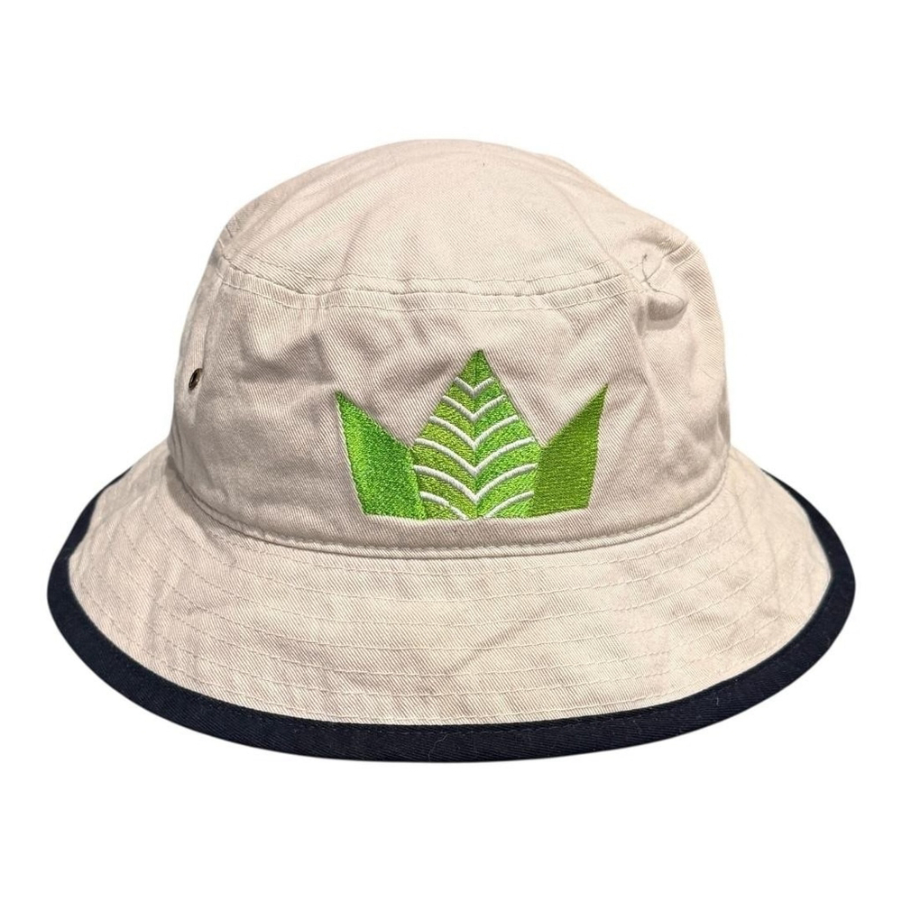 Green Crown Hat Bucket Fitted Mens Khaki Navy Embroidered Outdoor Canvas Casual
